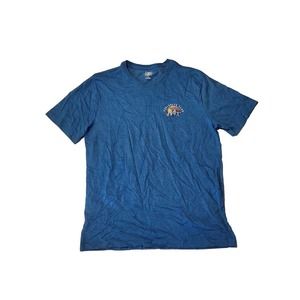 Gh Bass And Co Mens Short Sleeve Blue Graphic Shirt - Size Large Fast Shipping